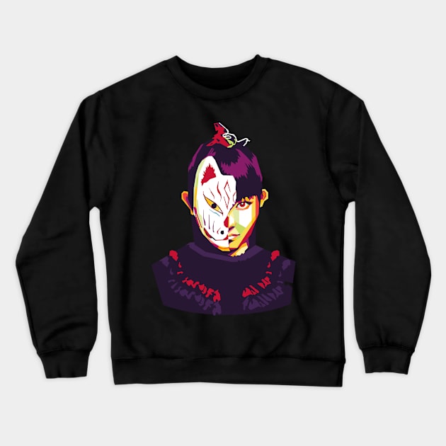 kitsune kamen baby metal suzuka Crewneck Sweatshirt by cool pop art house